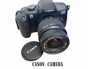 Vintage Canon EOS 5000 35 mm filmkamera med 38-76 mm zoomobjektiv