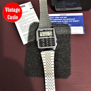 Vintage Rare Casio CA-505 Mod: 0437 / Watch Wristwatch Digital/ Great condition / with Casio  box/ Steel casio strap