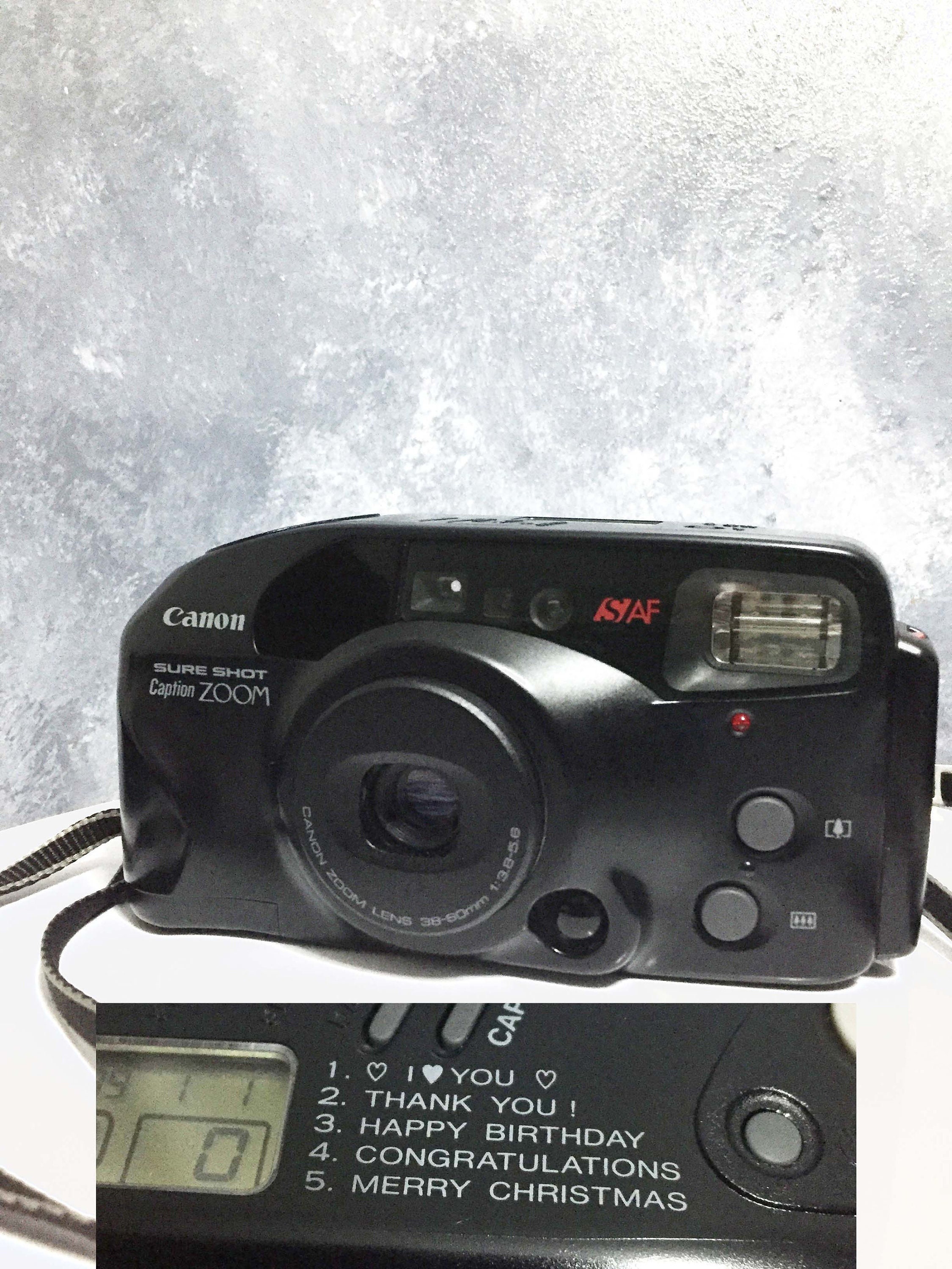 レトロカメラ、キヤノン シュアショット、/ 35 mm フィルムカメラ