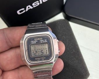 Vintage Casio Casiotron S-14/ Watch Mens Digital LCD World Time