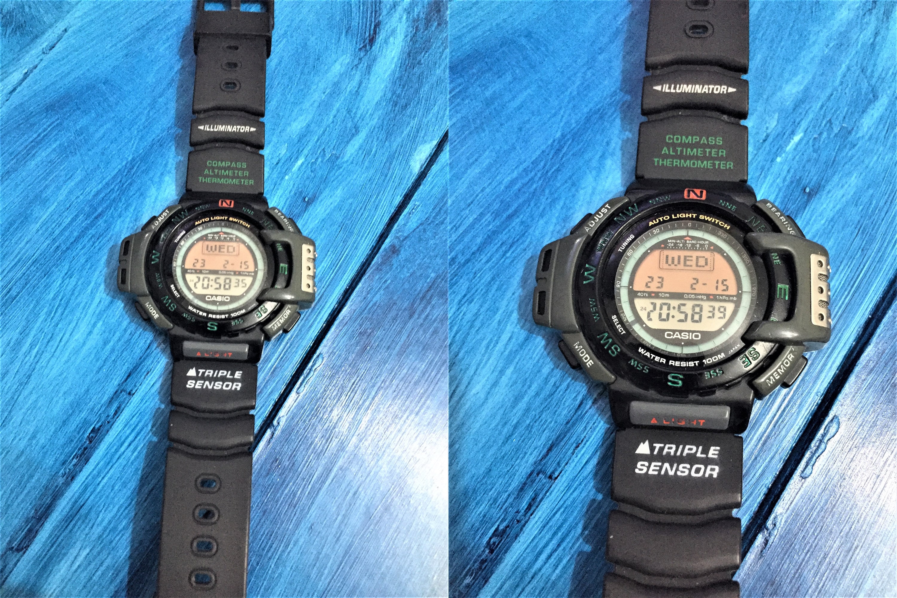 Vintage Men Casio PRT Pro Prt-40 / Modüle 1470 TEK/ Watch Triple