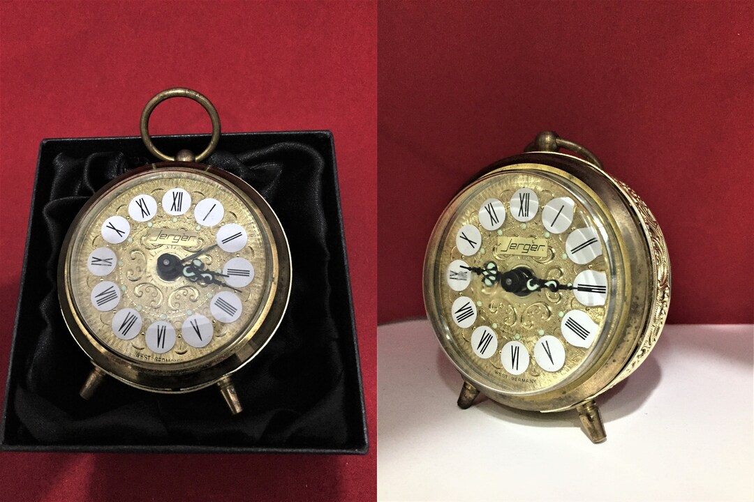 Vintage Jerger Clock, Rare 1940s/ Antique Rare Jerger/mechanical Clock