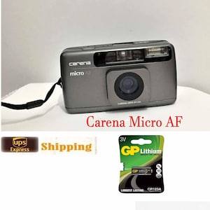 Carena Micro AF Point and shoot/ Vintage Camera/ (Konica Big Mini BM-100) /   Works very well. Will ship with battery and Leather CASE