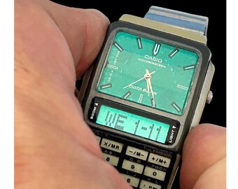 Ultra Rare Vintage Casio ABC-31 Data Bank Digital & Analog Black