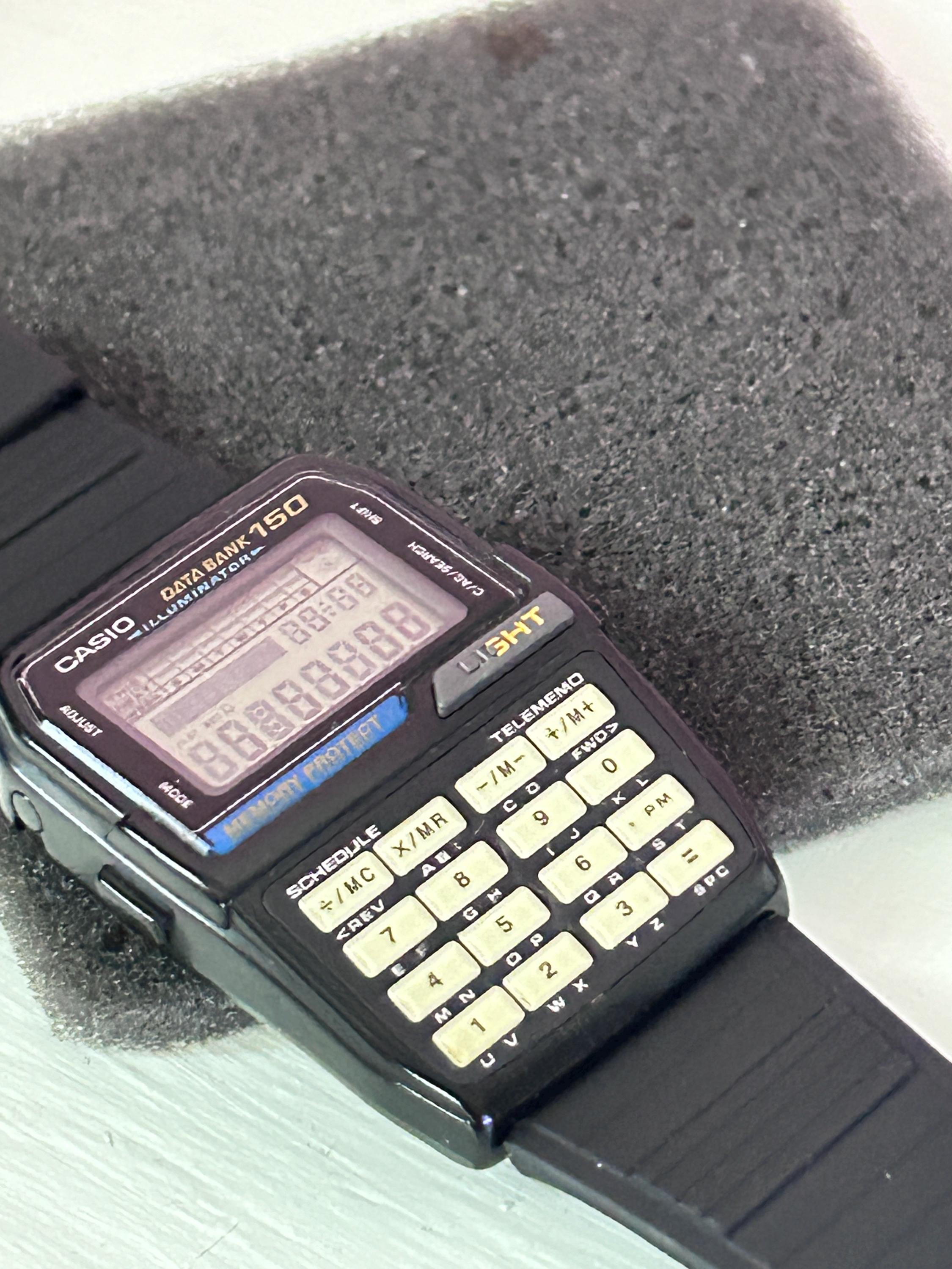 Vintage Casio Dbc-150 Data Bank 150 Phosphorous Keyboard / Module