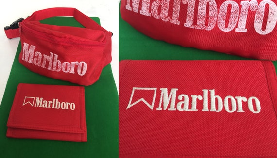 Vintage Set marlboro fanny pack and wallet/Credit… - image 3