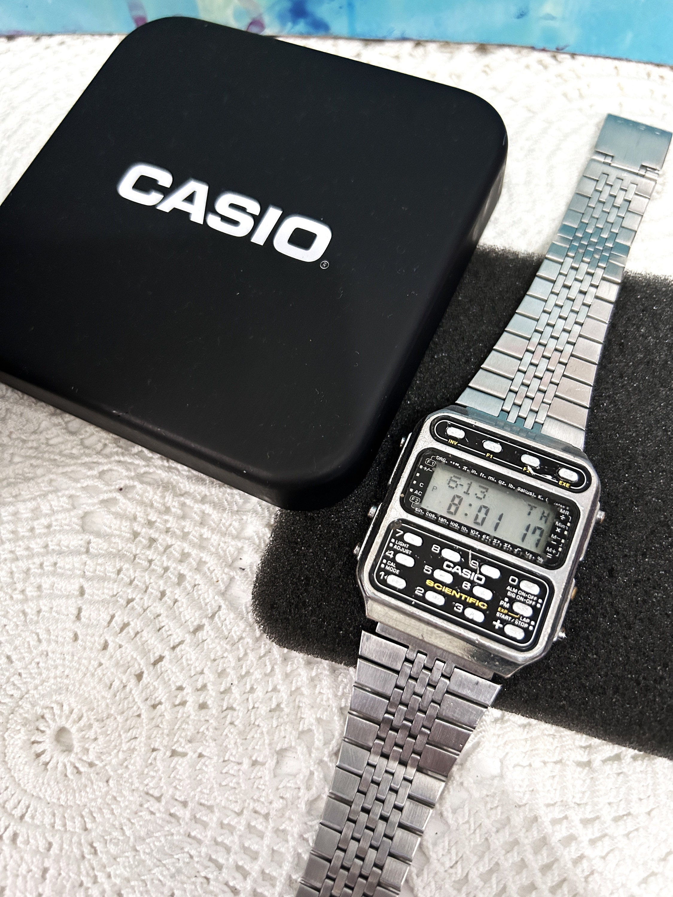 RARE Vintage Casio CFX 200 Calculator Watch Mod:197 Japan in