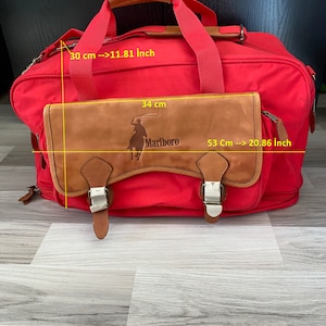 Unused  Vintage 1980s Marlboro Travel bag / Duffel Bag/Travel bag/ Original Marlboro bag/  Special collectible item/ Custom Leather Logo