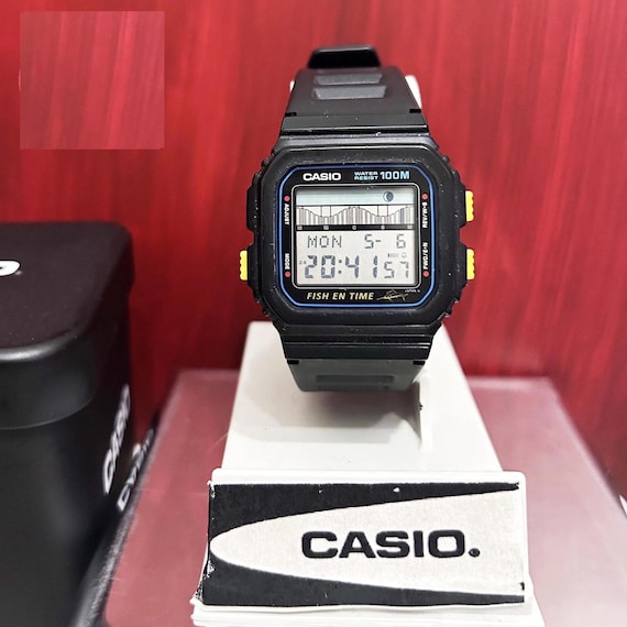 Very RARE Casio FT-100W Fish En Time Digital Watch Marlin