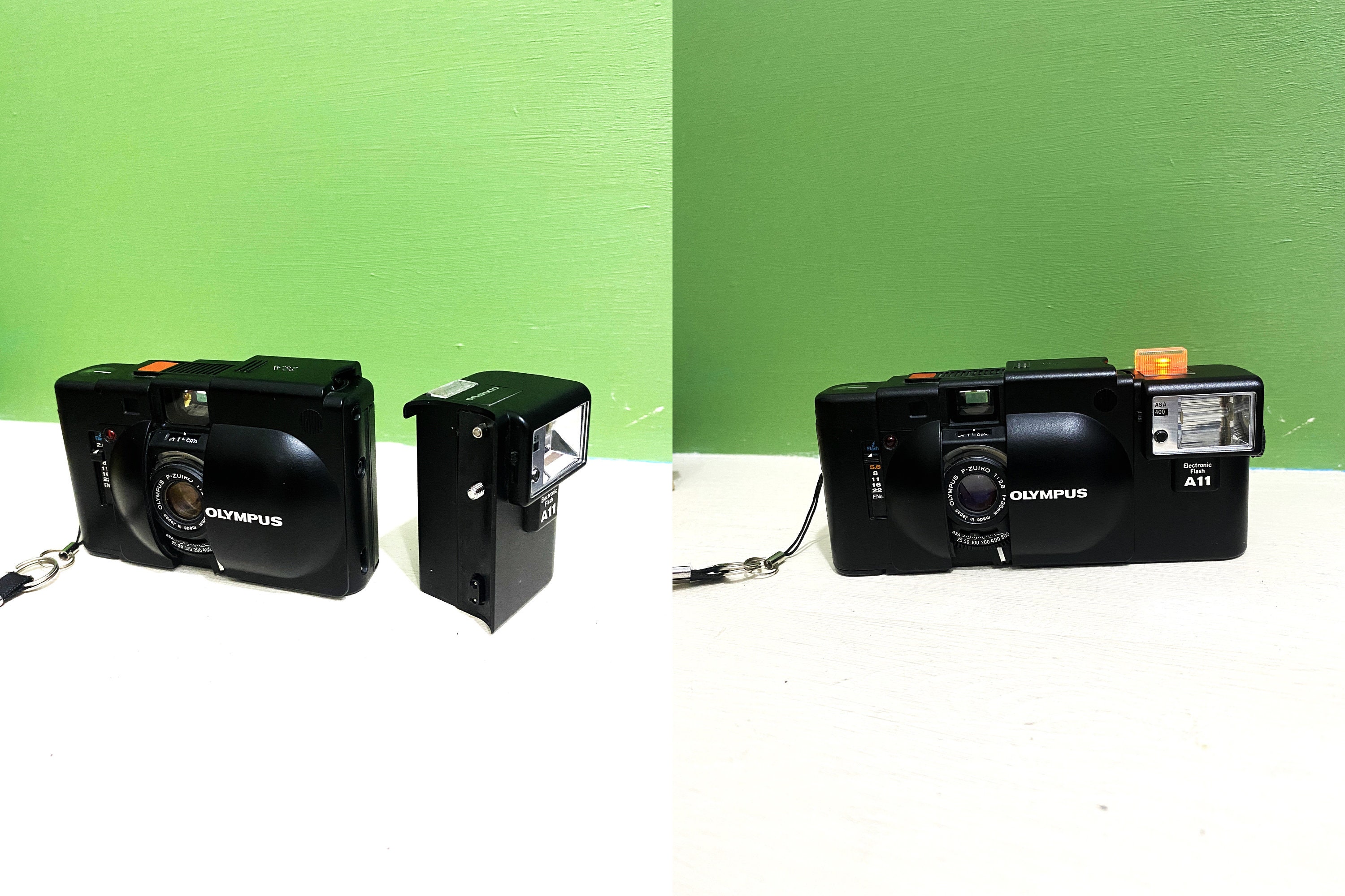 Olympus XA 35mm Film Camera With A11 Flash, Retro Point-and-shoot