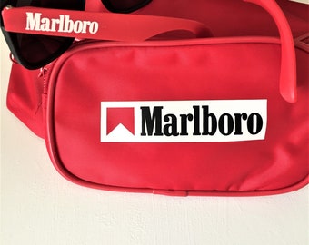 セット ヴィンテージ 1990年代 マルボロ グラスとベルトバッグ