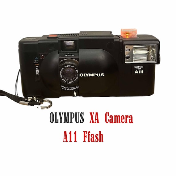 Olympus XA 35mm Film Camera with A11 Flash, Retro Point-and-Shoot