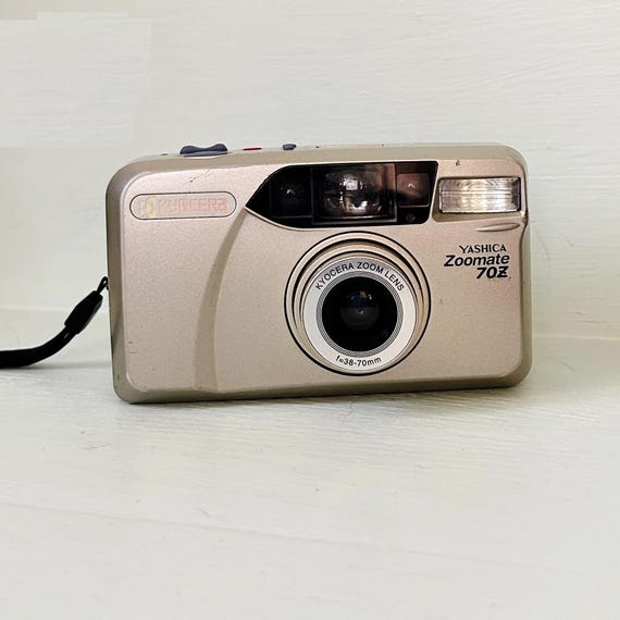 Kyocera Yashica Zoomate 70 Z Film Camera Gift Set - Gold 38 - 70mm