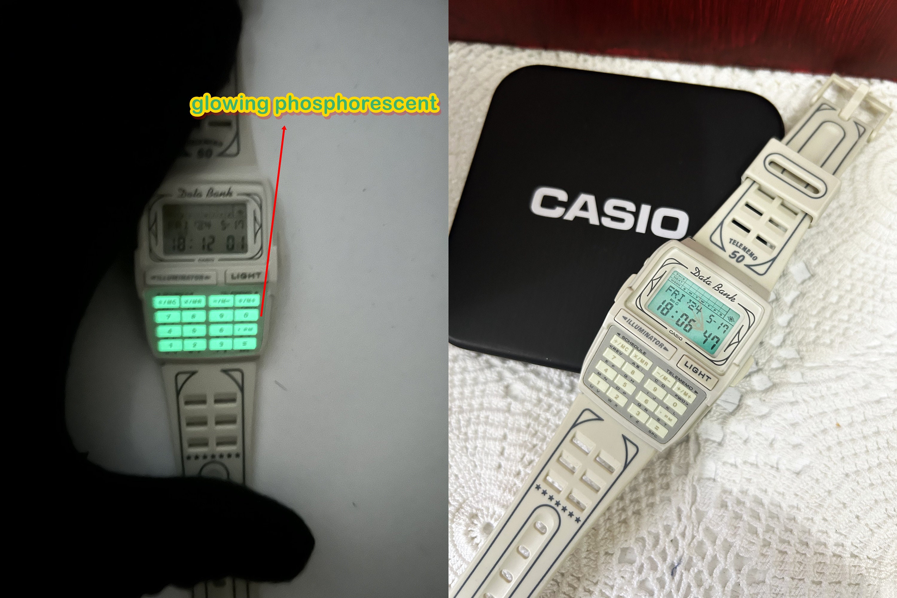 RARE Nos Casio Dbc-63 Databank Telememo 50 Memory Calculator Watch