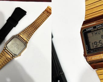 RARE GOLD Tone Casio DB-310 Data Bank Watch Module 871/data Bank