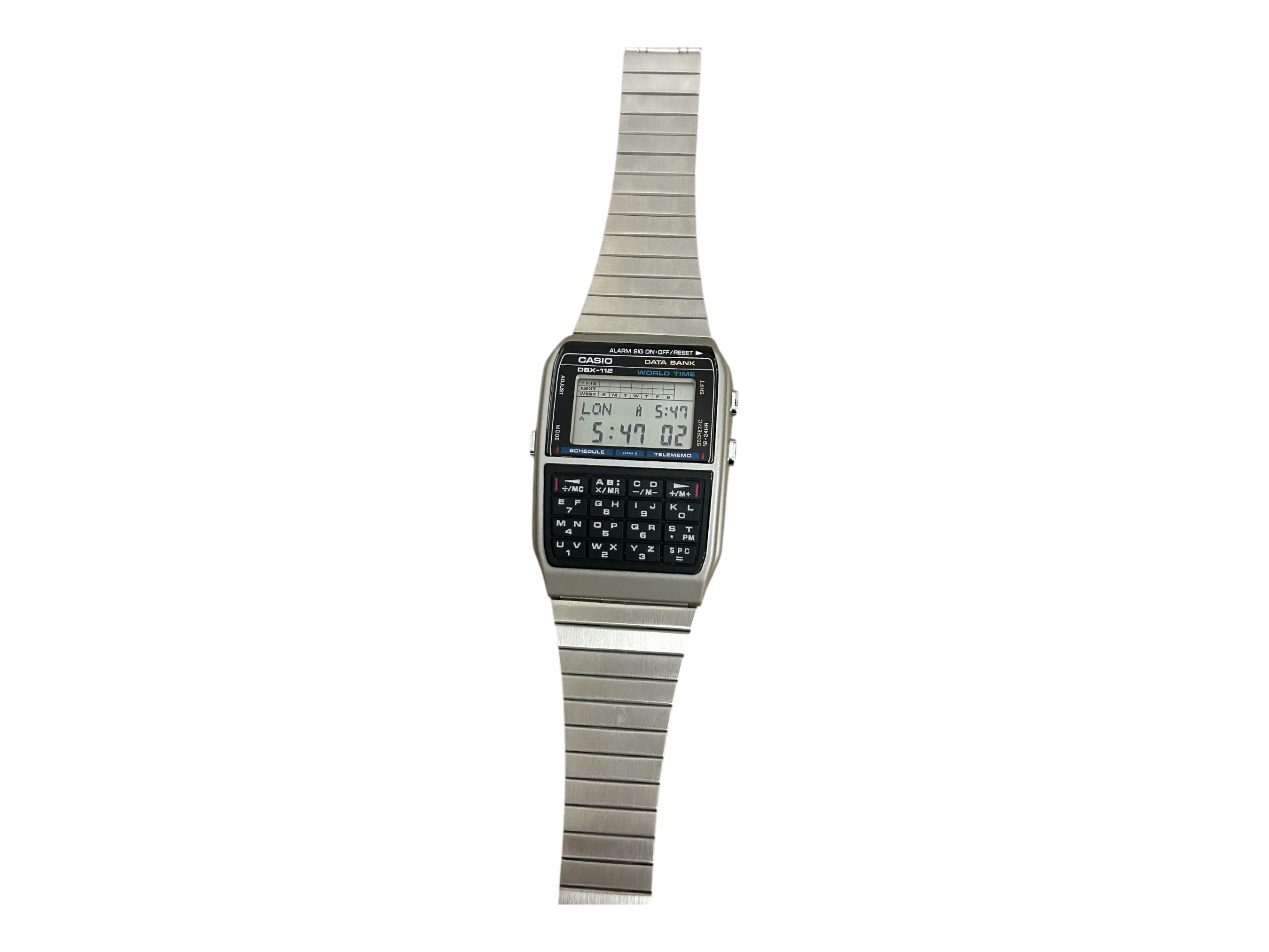 UNUSED Collectible Casio Watch Data Bank DBX-112 Retro Watch /very