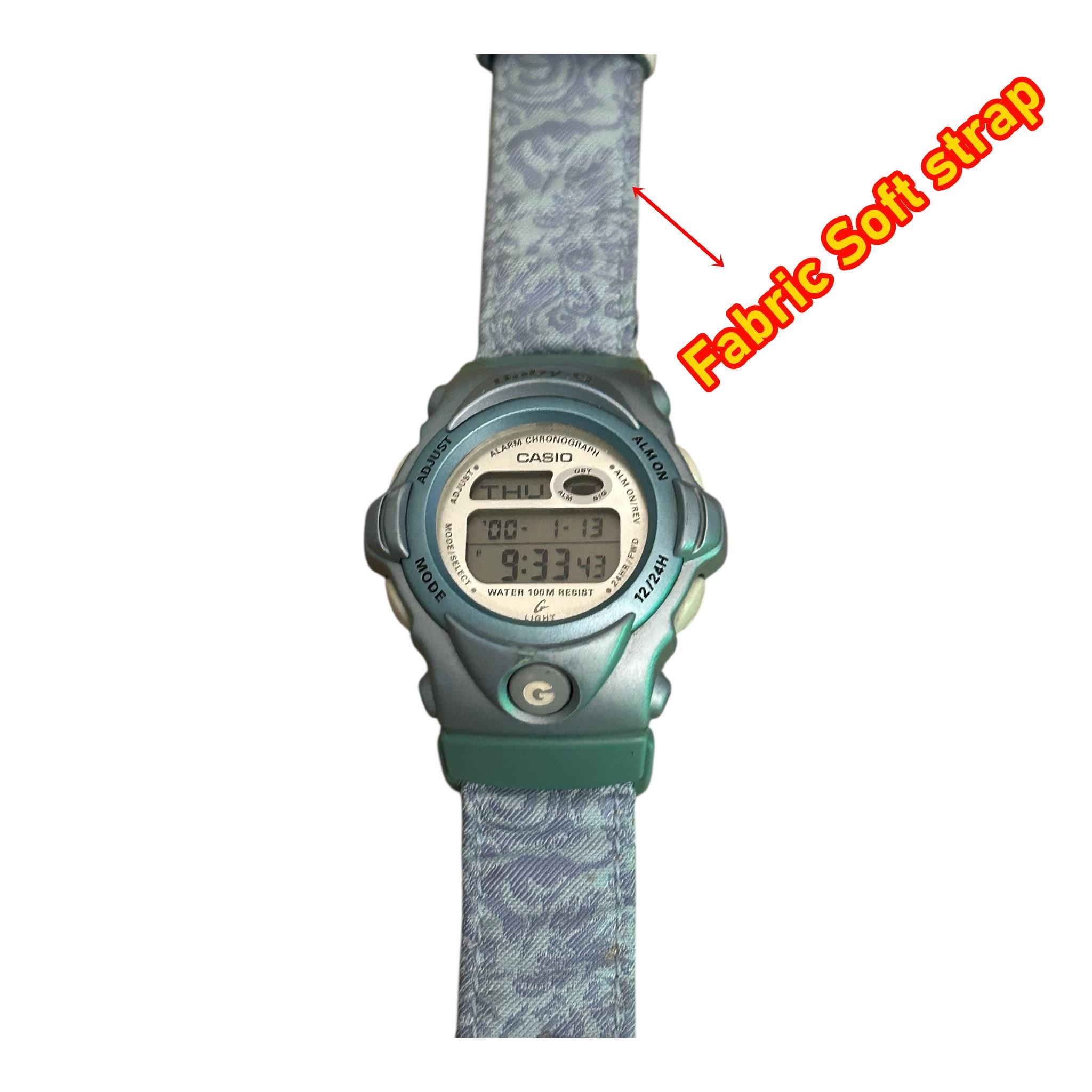 Vintage Casio Baby-g Digital Soft Fabric Strap , Bg-156 - Etsy