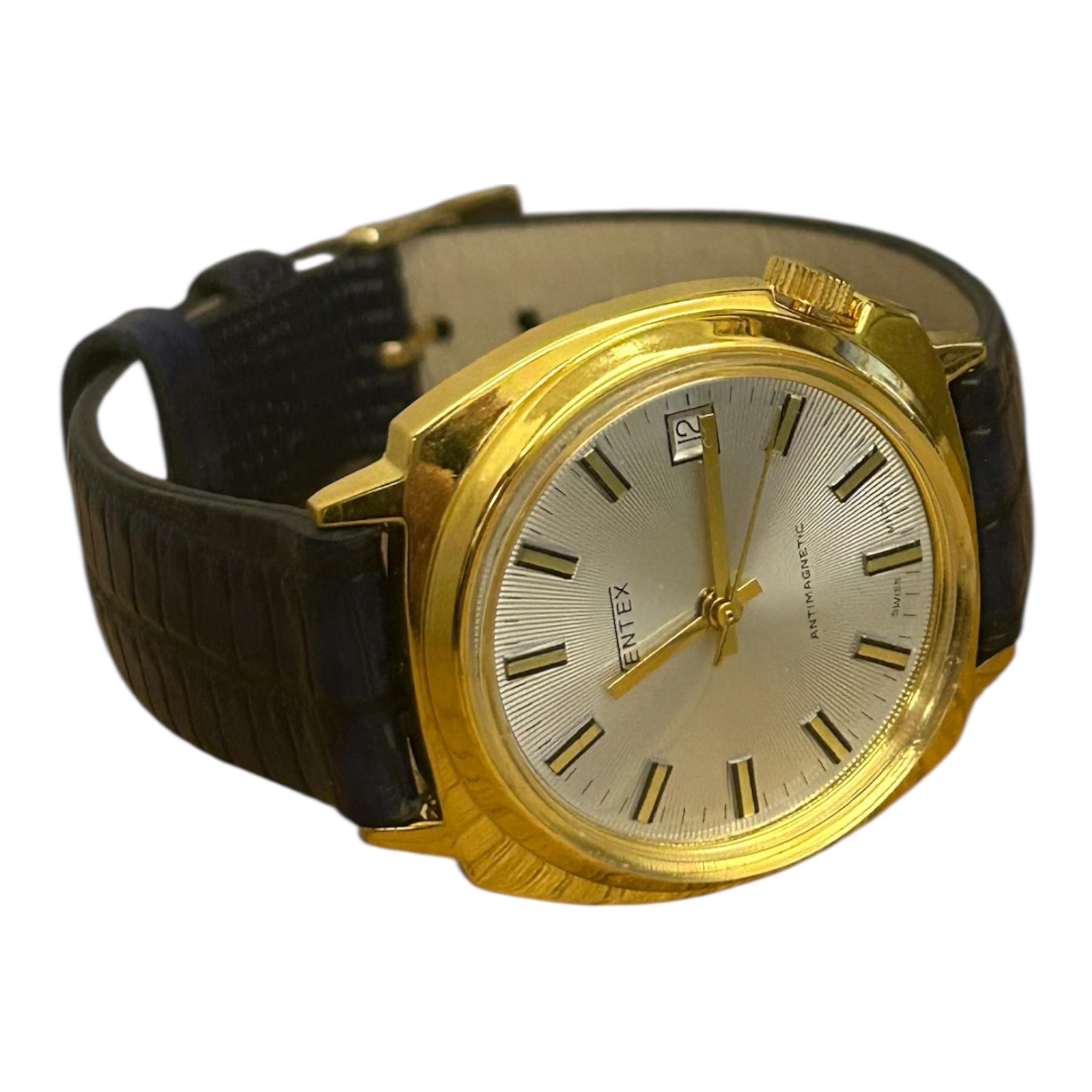 Unused Vintage Ventex Watch: Swiss Made Mechanical Wind-up, Navy