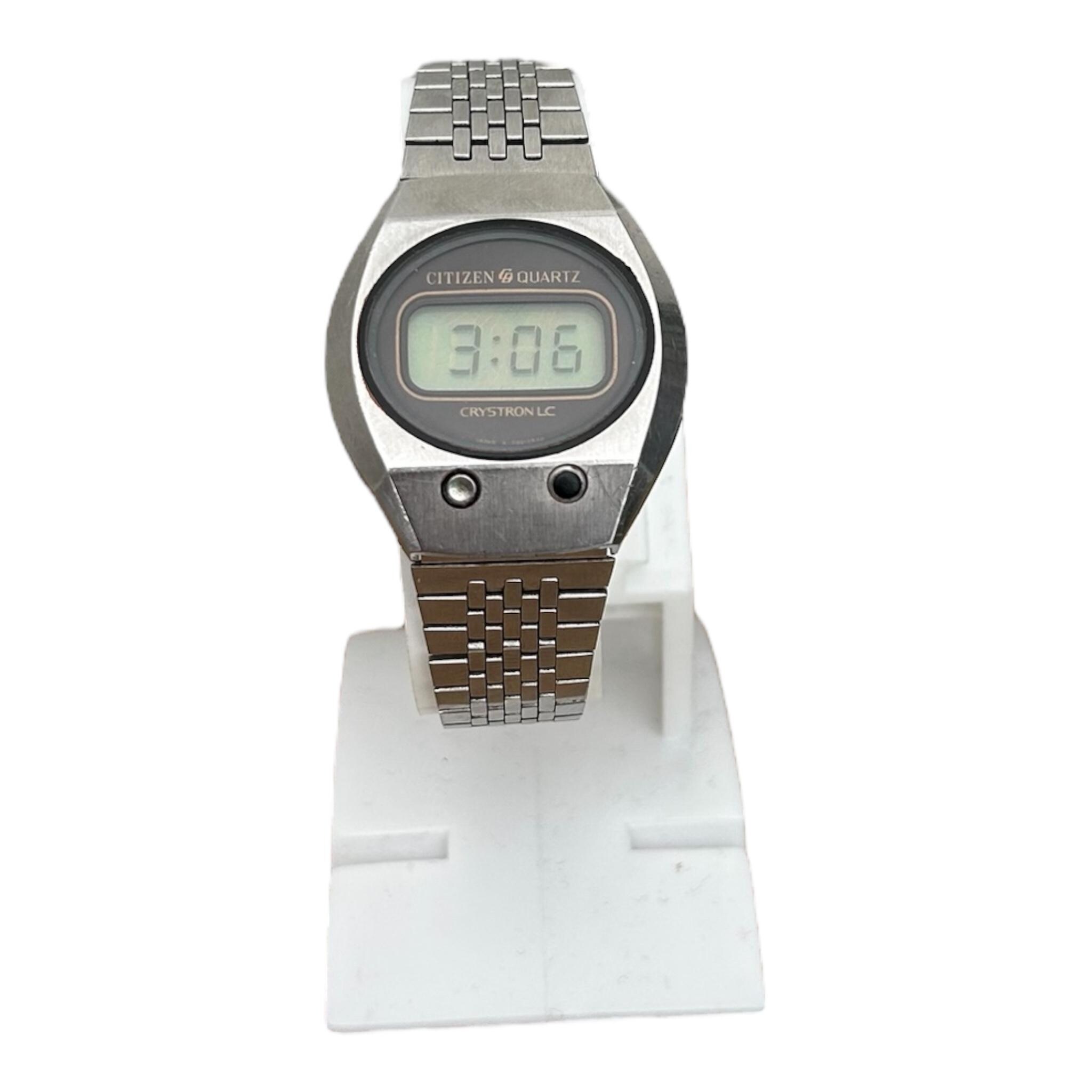 Citizen LC Crystron Vintage Quartz Watch TA Digital no Ana-Digi 