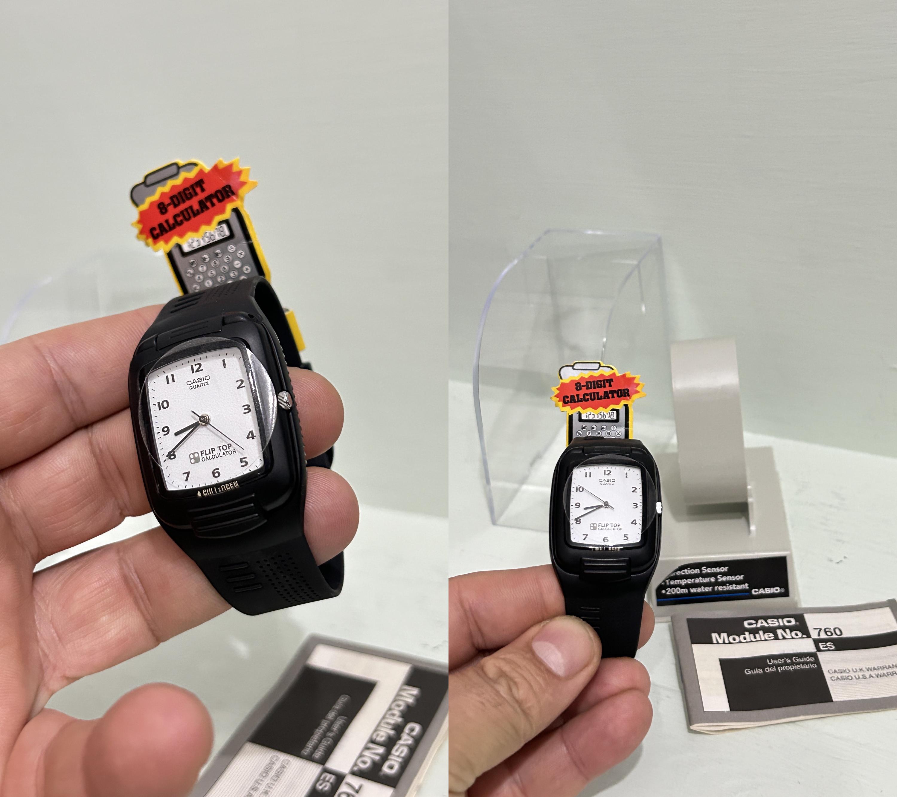 UNUSED RARE Vintage Casio Flip Top FTP-10/ Module 760 /mens