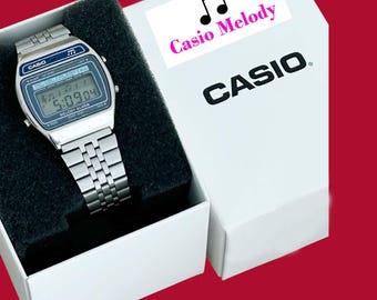 Casio Melody Alarm 82-H105 Stainless Steel Case Vintage Men's