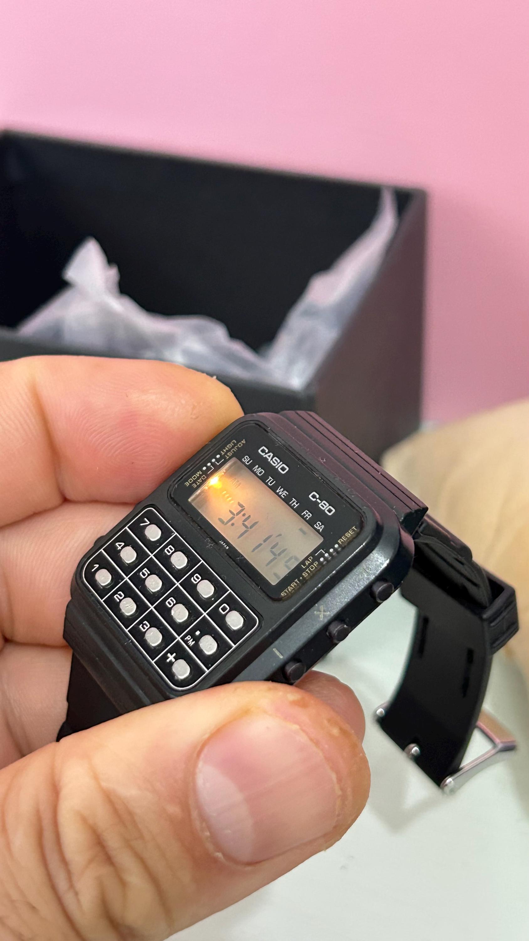 RARE Vintage Casio C-80 Calculator/ Watch Module 133 JAPAN R