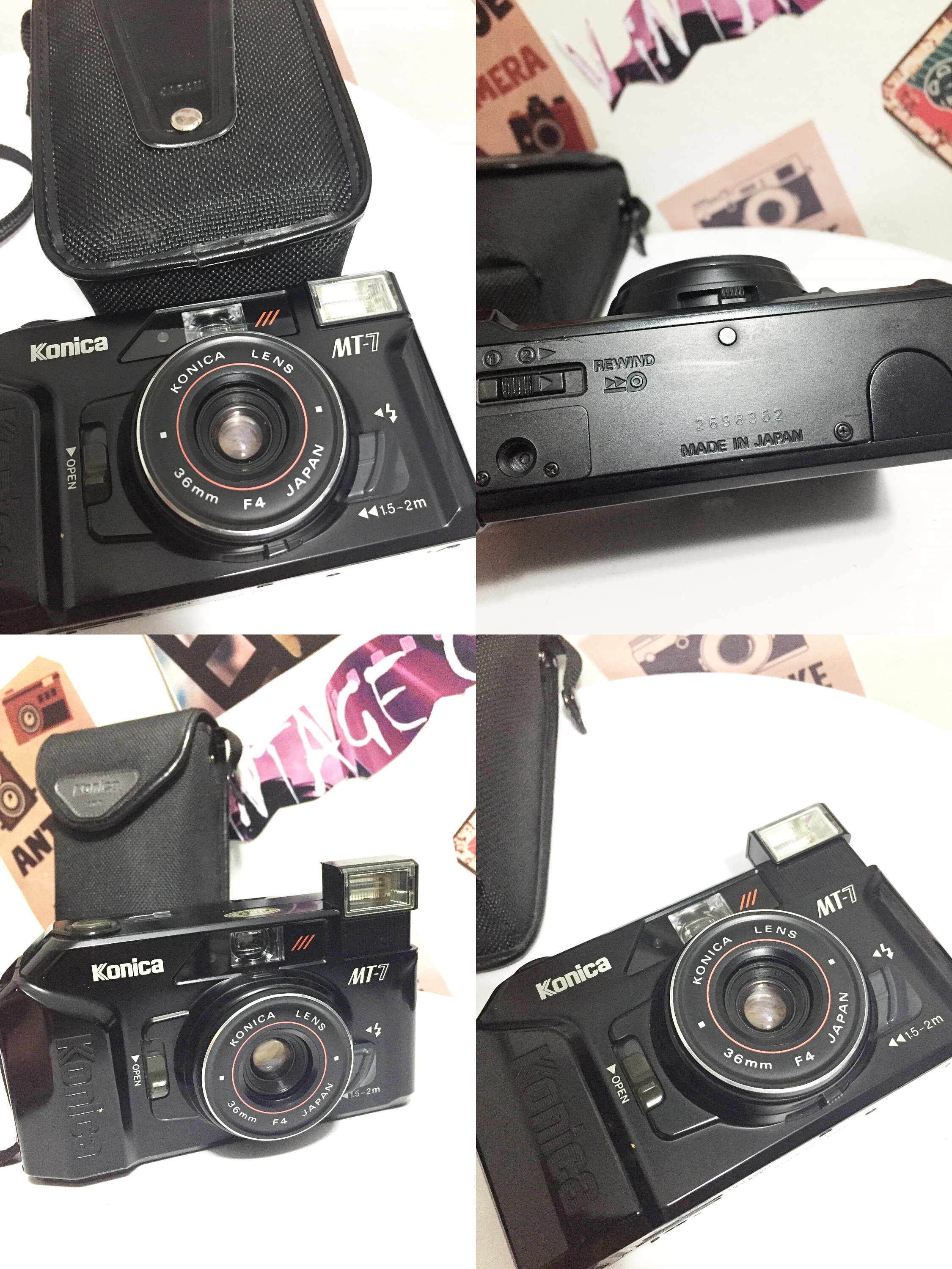 ヴィンテージ コニカ MT-7、フィルム写真、オートフォーカス