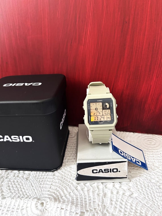 Unused Casio LF 20W Casio Twin Graph Cream Gradient Screen Black Digital Watch Mod 3551 Wiht Tin CAS O Box Etsy UK