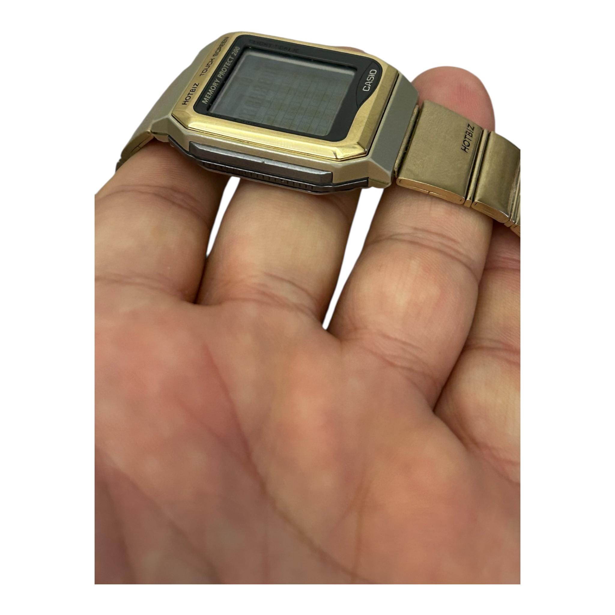 Vintage RARE Casio HOTBIZ VDB-3000 Touch Screen Memory Rare Gold