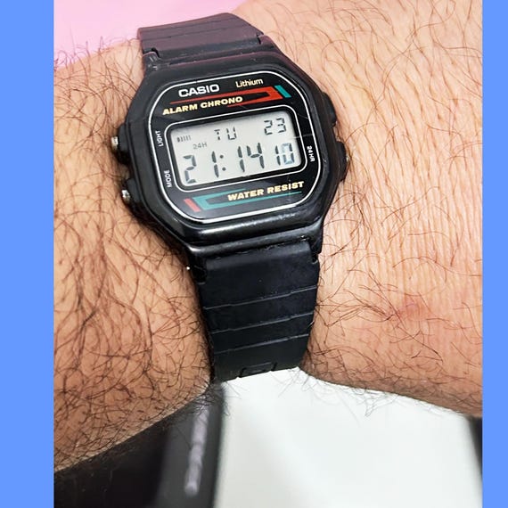 CASIO ALARM CHRONO 腕時計★カシオ 593 W-31 CASIO W-31(Module 593) Made in Japan 1988. King of Basic. W