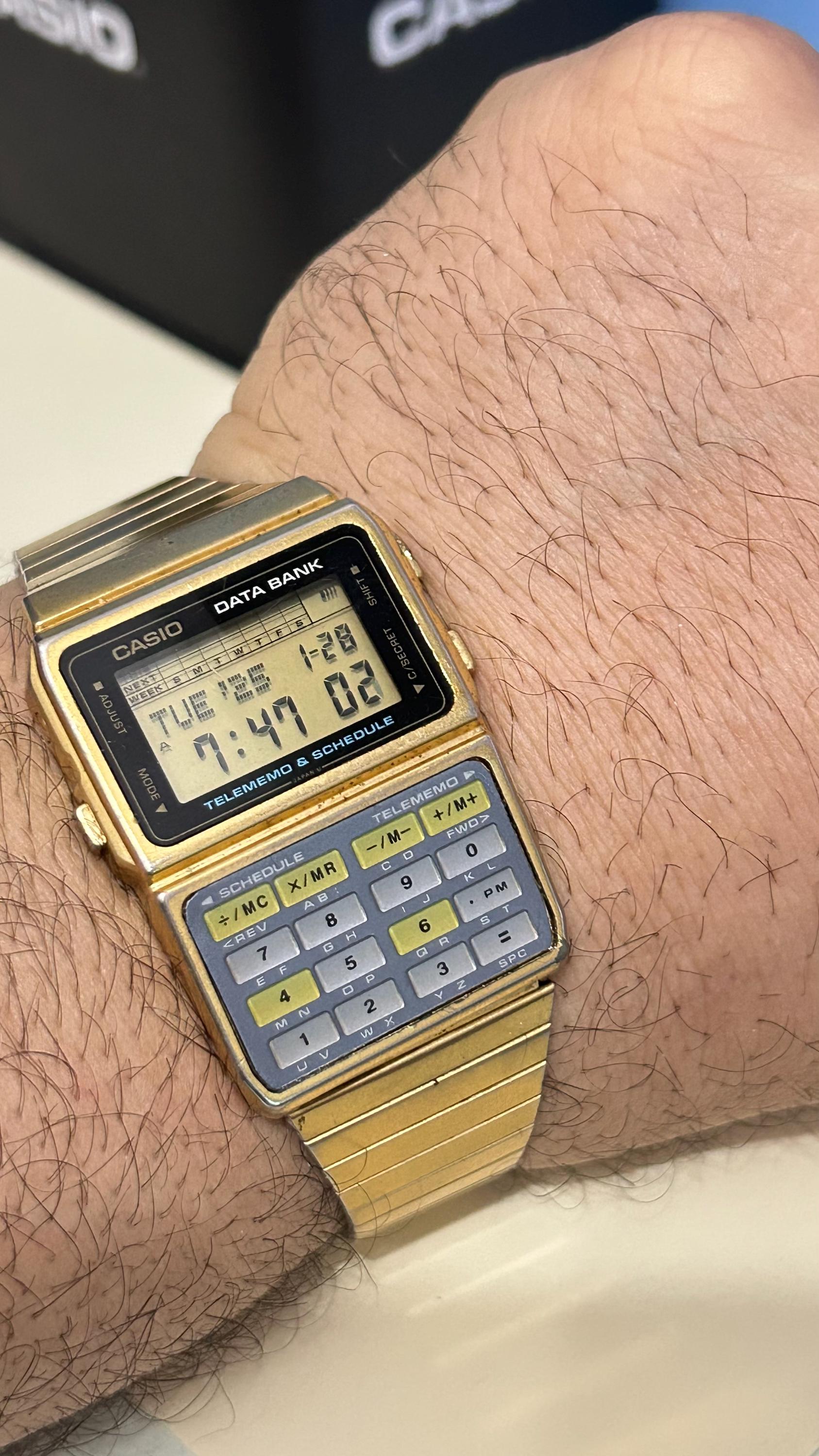 Vintage RARE Gold Tone Vintage Casio DBC-610 Calculator