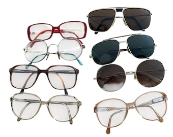Vintage LOT 8 Pc  glasses, Lacoste,Benetton, Bulget, Safilo, chloe, France, İtaly, Frames and sunglasses