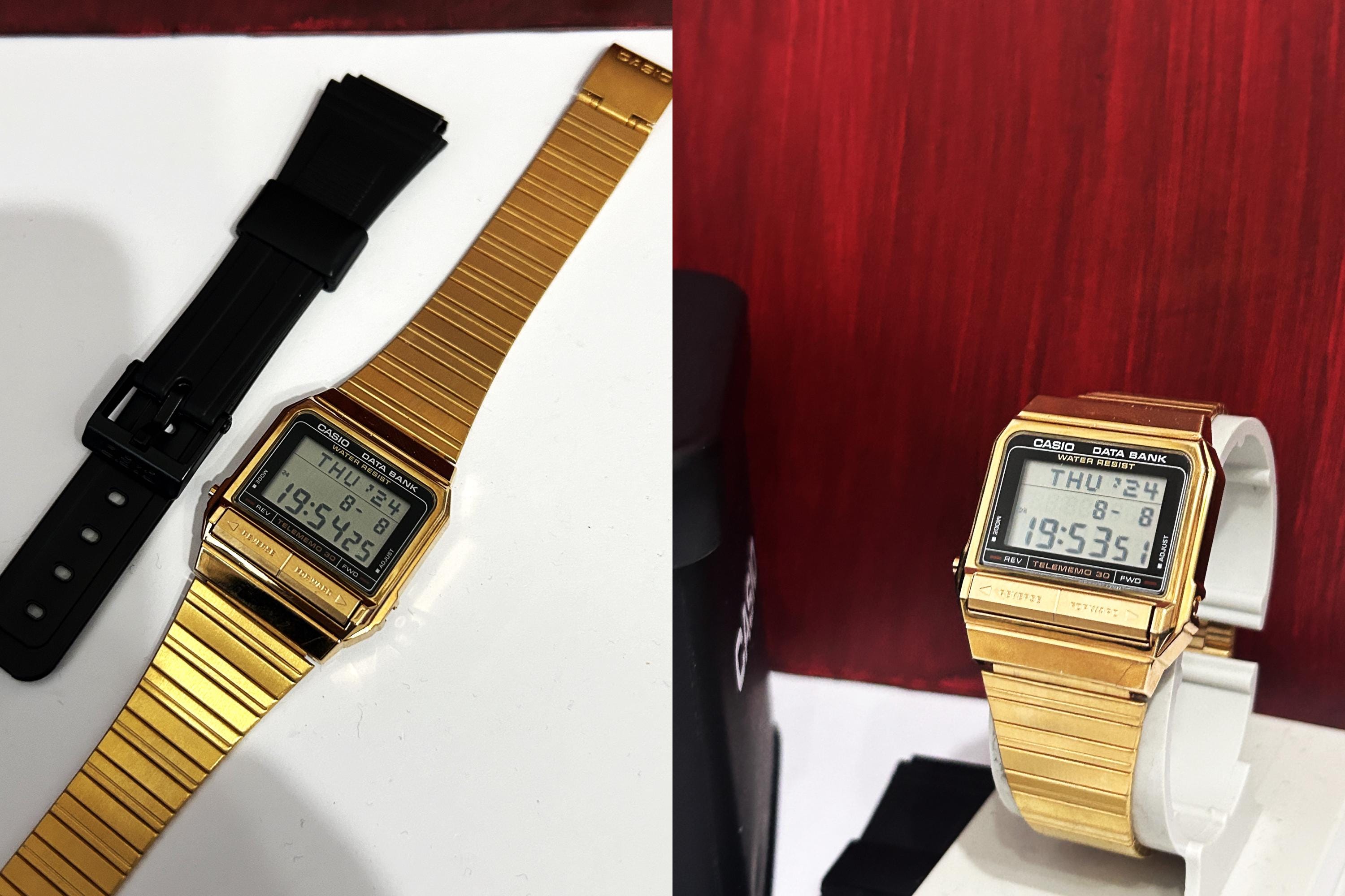RARE GOLD tone Casio DB-310 Data Bank Watch Module 871/Data Bank