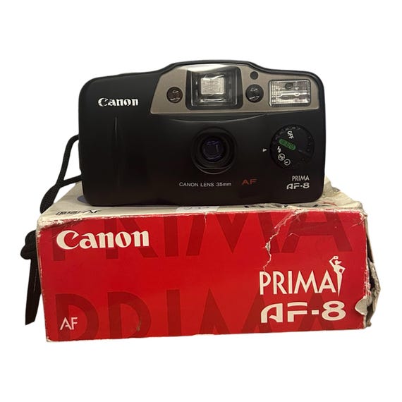 Unused Canon Prima AF-8 35mm Film Camera – Vintage Point & Shoot