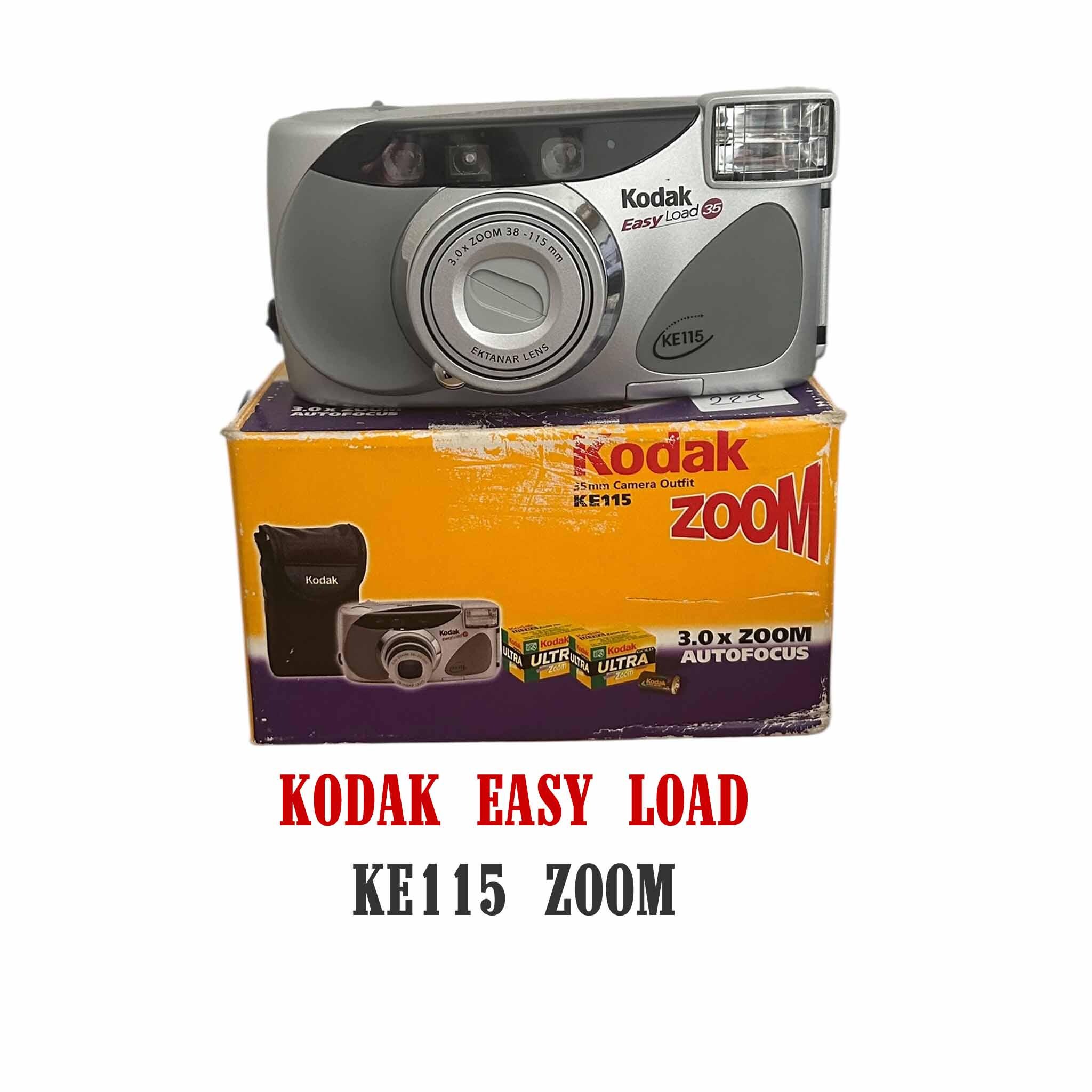 こだっく Vintage Kodak KE115 Easyload 35mm Film Camera, 3.0x Zoom Autofocus