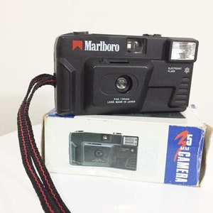 Marlboro Camera Vintage Rare/ Collectible item / Made in Japan/ Marlboro Cigarettes/ Never used with boxed/Canon prima camera
