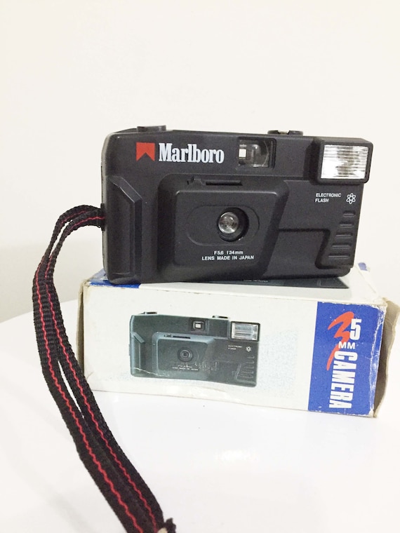 Marlboro Camera Vintage Rare/ Collectible Item / Made in Japan/ Marlboro  Cigarettes/ Never Used With Boxed/canon Prima Camera