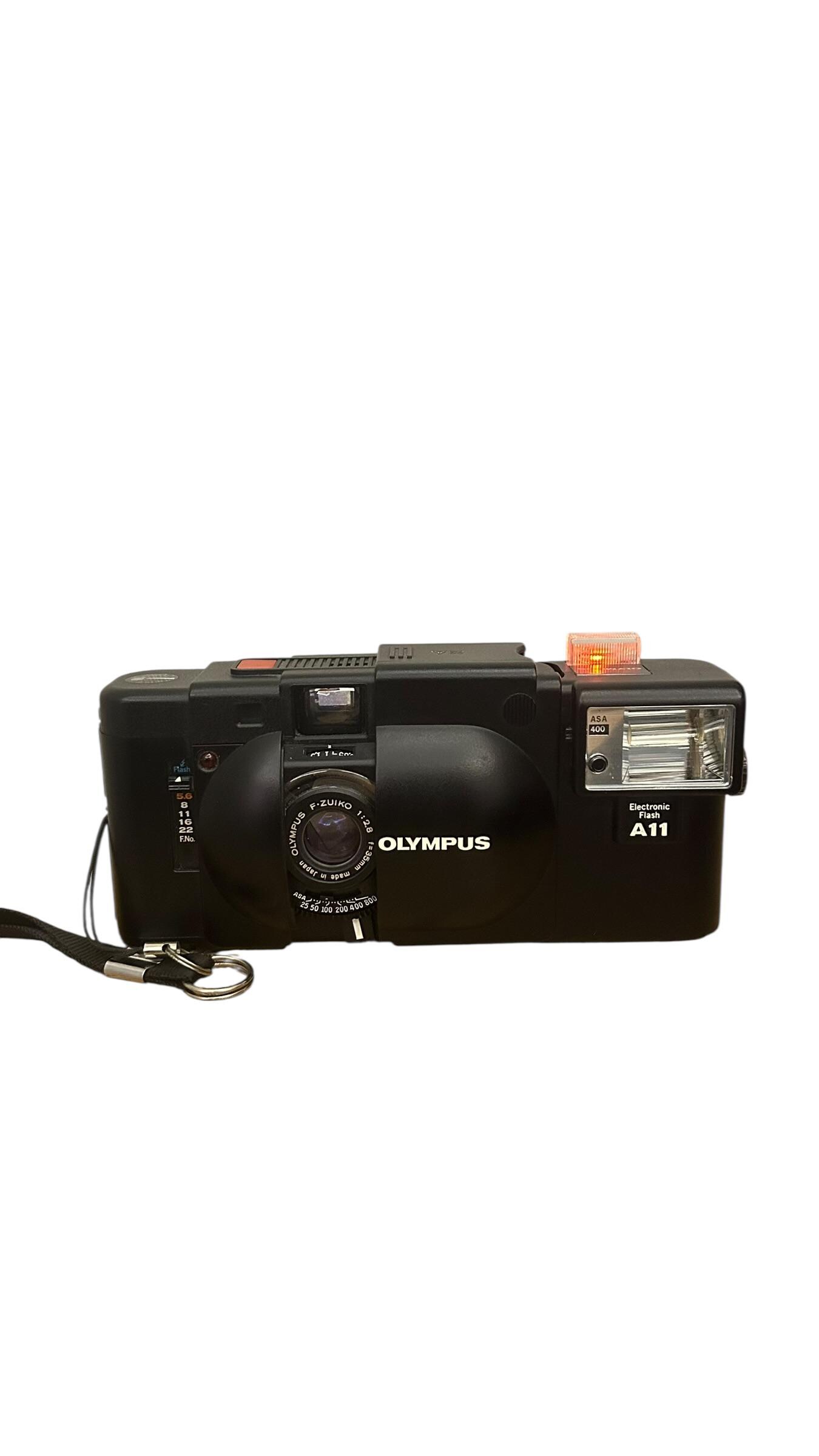 Olympus XA 35mm Film Camera With A11 Flash, Retro Point-and-shoot