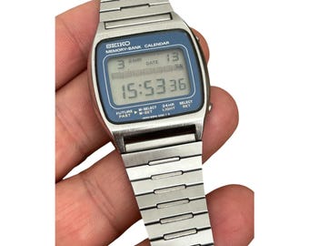 ULTRA RARE Vintage Seiko M354-5020 Lcd Menswatch, Memory Bank