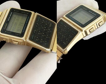 Vintage Gold Tone Casio Calculator Watch DBC-610: Rare 1990s