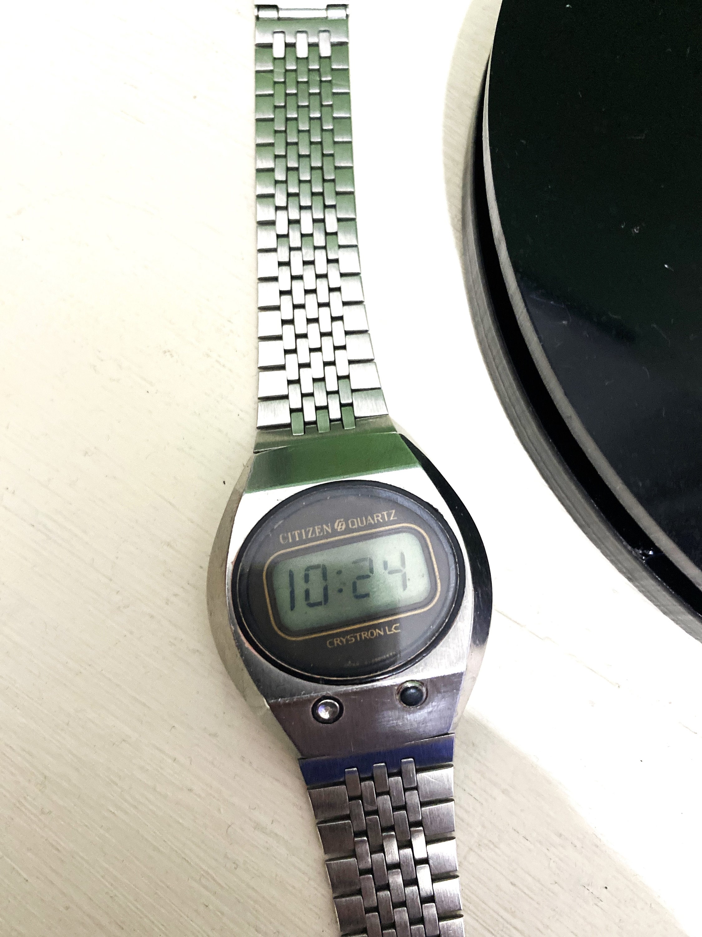 RARE Vintage Citizen Crystron LC Quartz Digital Watch 1970s