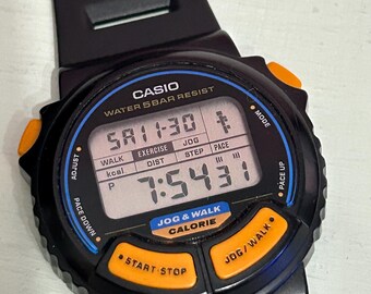 Vintage Casio JC-11 Jog & Walk Calorie Quartz Watch Japan 1988s