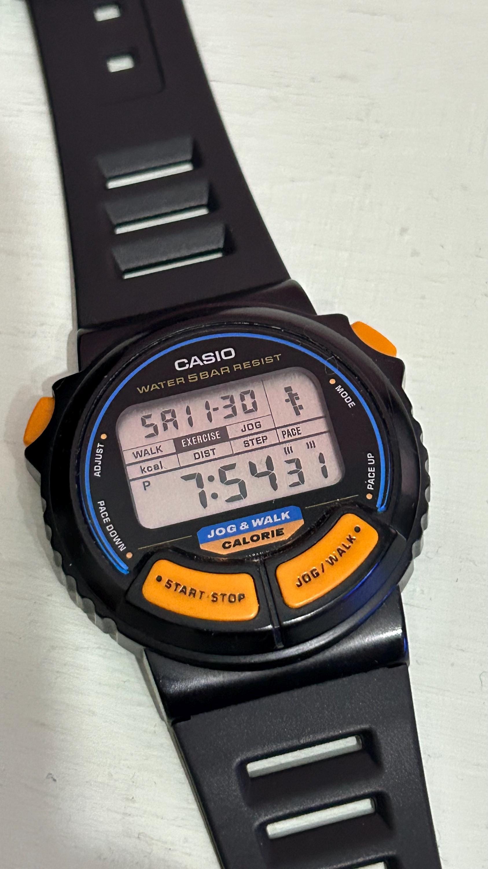 Vintage Casio JC-11 Jog & Walk Calorie Quartz Watch Japan 1988s