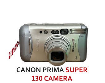 Canon Prima Super 130 Caption - Vintage 35mm Point & , Film Camera
