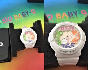 White Casio Baby-g Watch BGA-131- White/ Adjust 5194/ Very Good