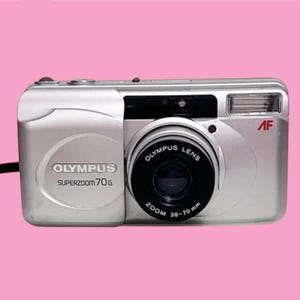 Vintage Olympus Superzoom, 70G, infinity, cameras 1990s, point and shoot, cameras 1990s, film camera,rare film camera, shoot, analog