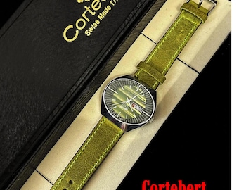 CORTEBERT Super Automatic  Swiss  MADE Watch / 25 Jewels  İncabloc  /  Rare Model/Very good condition/ With Cortobert box