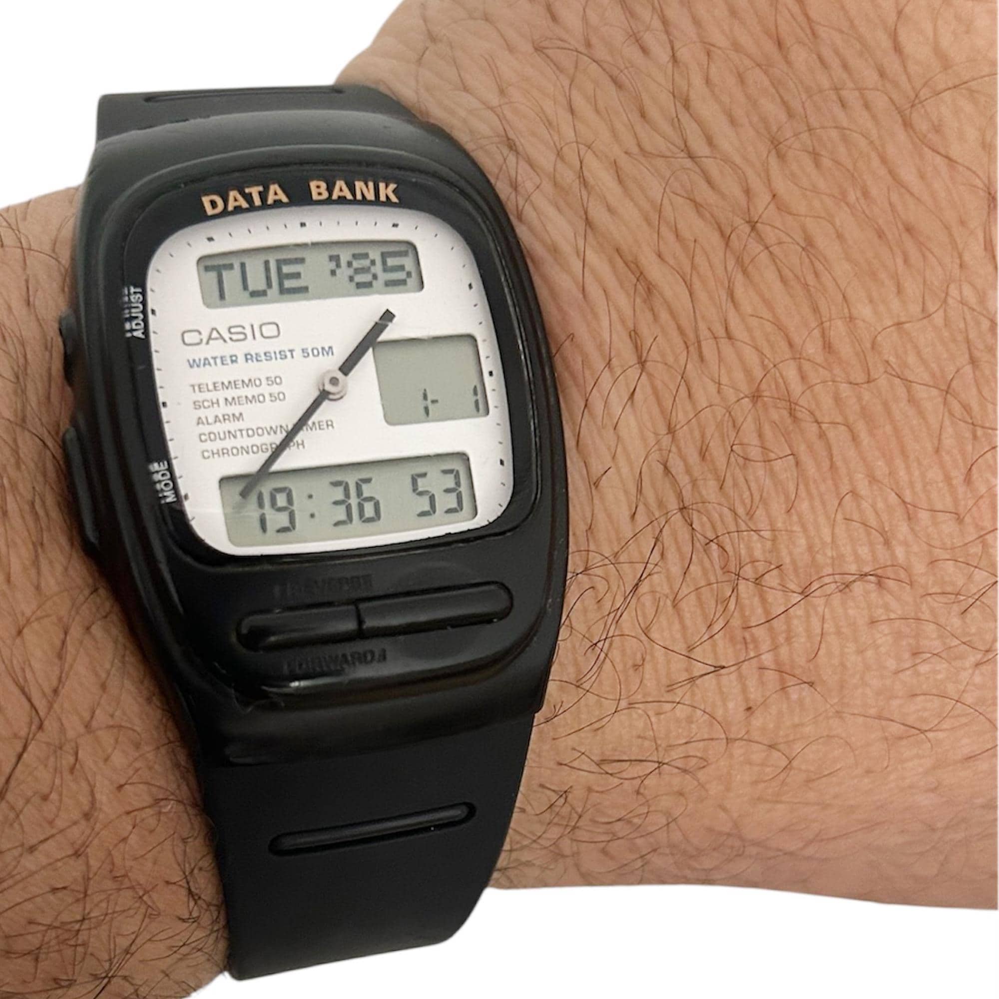 Vintage Casio AB-50W Data Bank Watch: Rare 1990s Collectible - Etsy Vintage Casio AB-50W Data Bank Watch: Rare 1990s Collectible - Etsy