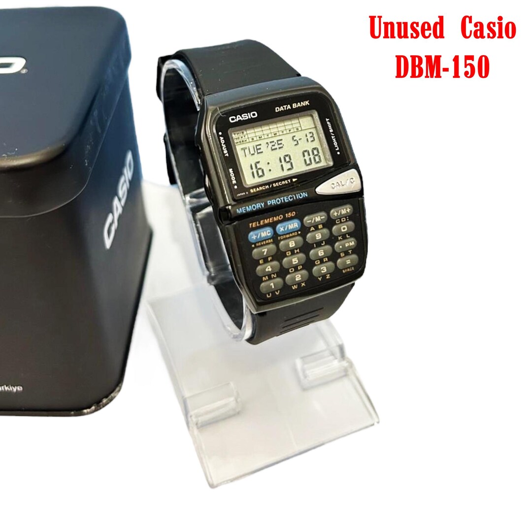 Unused Casio Dmb-150 Data Bank / Quartz Slicone Band/ 90s Vintage Unused Casio Dmb-150 Data Bank / Quartz Slicone Band/ 90s Vintage