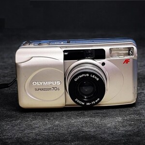 Vintage Olympus Superzoom 70G, film camera, point and shoot, olympus superzoom, compact camera, 35mm film,  superzoom 70g